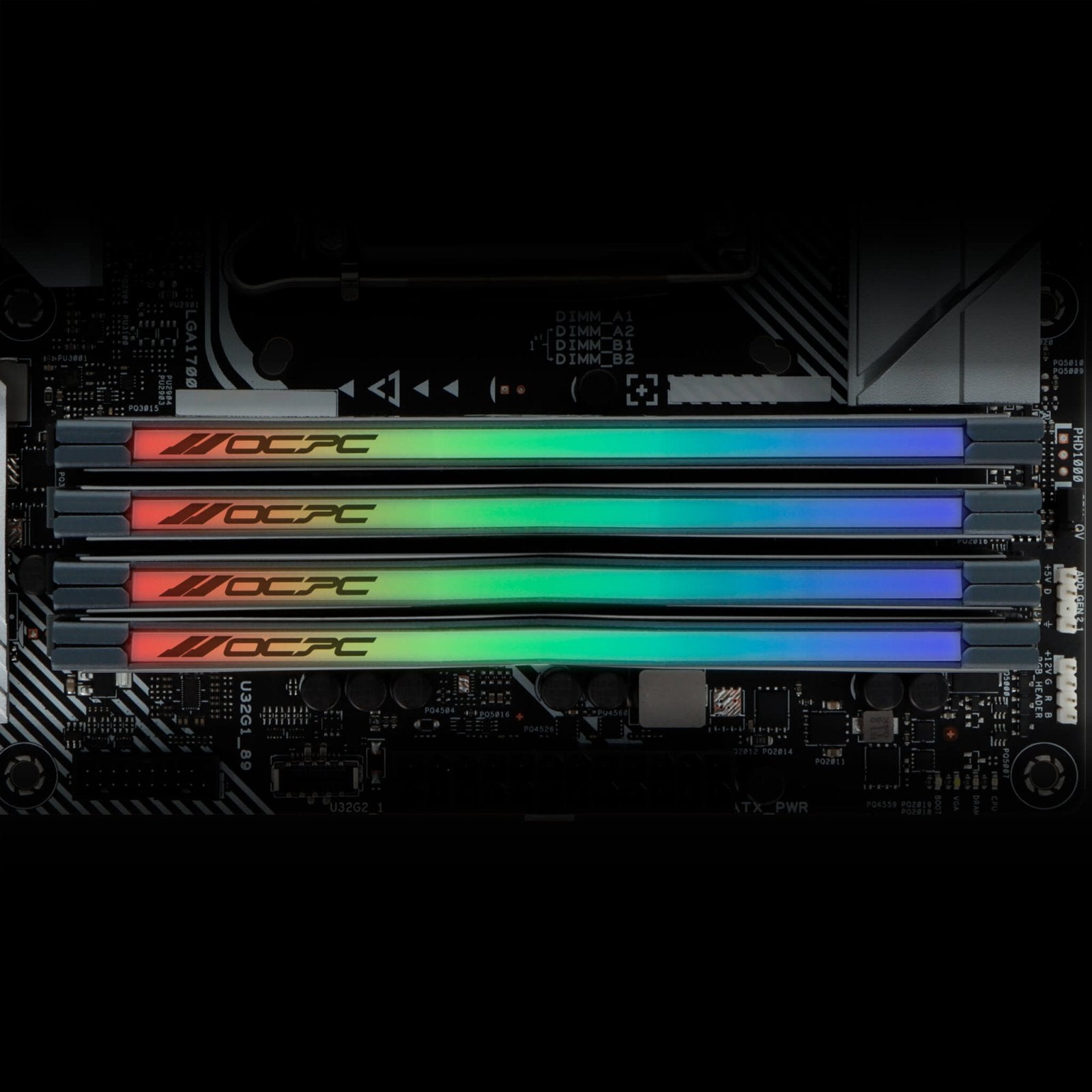 VisionTek.com - OCPC PISTA DDR5 RGB Memory - 16GB (2x8GB) - 5200MHz - CL36 - DIMM - Desktop