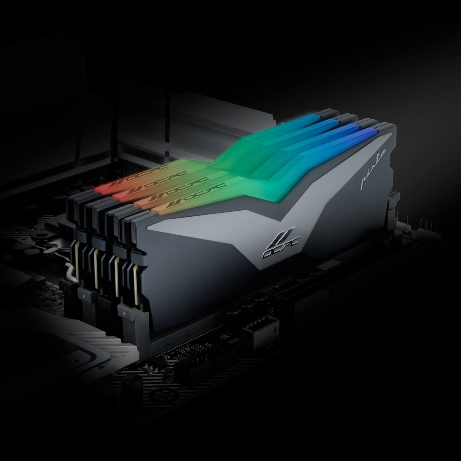 VisionTek.com - OCPC PISTA DDR5 RGB Memory - 32GB (2x16GB) - 5200MHz - CL36 - DIMM - Desktop