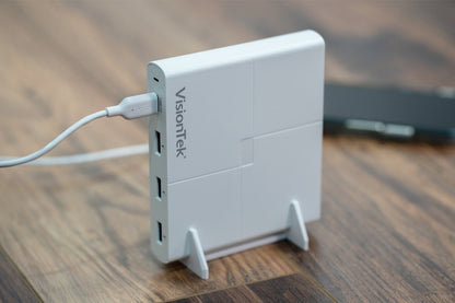 VisionTek.com - VisionTek 90W USB - C Wall Charger | 4 - Port | Fast Charge | USB - C + 3x USB 3.0 | 90W Power Delivery | Compatible with Laptops, Tablets, Smartphones, and USB - C Devices