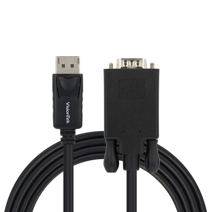 VisionTek.com - VisionTek DisplayPort to VGA Active Cable | 6 ft 6 in (2M) | Full HD 1920x1080 | Plug & Play Adapter Cable | Compatible with DisplayPort Devices