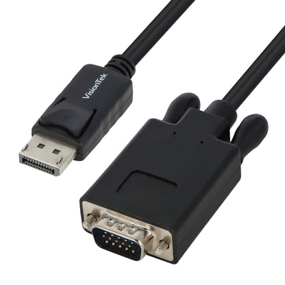 VisionTek.com - VisionTek DisplayPort to VGA Active Cable | 6 ft 6 in (2M) | Full HD 1920x1080 | Plug & Play Adapter Cable | Compatible with DisplayPort Devices