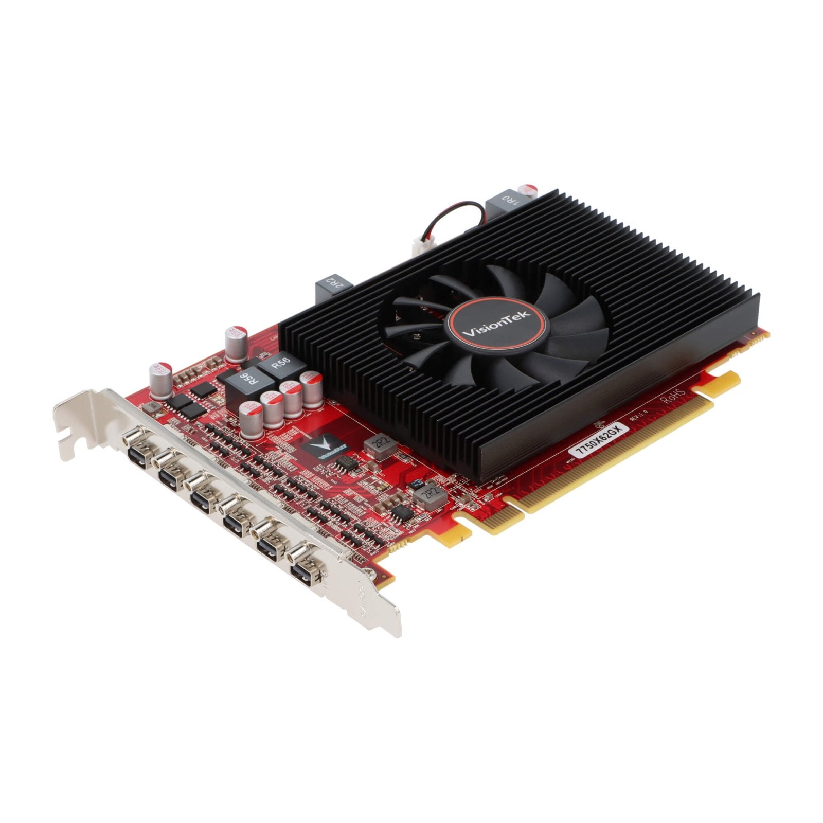 VisionTek.com - VisionTek Graphics Card - 2GB Radeon HD 7750 2GB GDDR5 | 6 x Mini DisplayPort Outputs | 4K @ 60Hz | 6 Monitor Support | Eyefinity Ready | PCIe 3.0 | Low Profile GPU