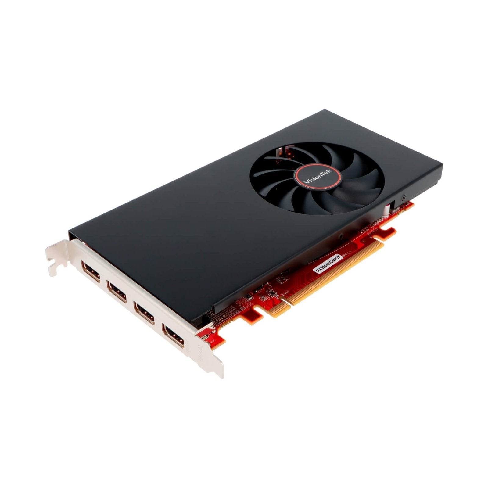 VisionTek.com - VisionTek Graphics Card - 4GB Radeon RX 550 4M GDDR5 | 4x HDMI | Quad 4K Monitor Support | PCIe 3.0 x8 | Compact 1 - Slot Design | Eyefinity & FreeSync Ready