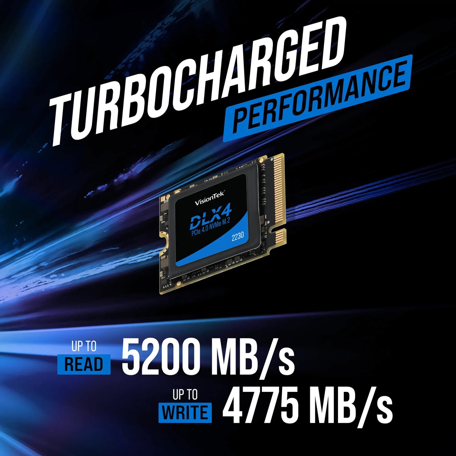 VisionTek.com - VisionTek SSD - 2TB DLX4 2230 NVMe | PCIe 4.0 x4 | OPAL 2.0 SED | Up to 5200MB/s Read | Secure Compact M.2 2230