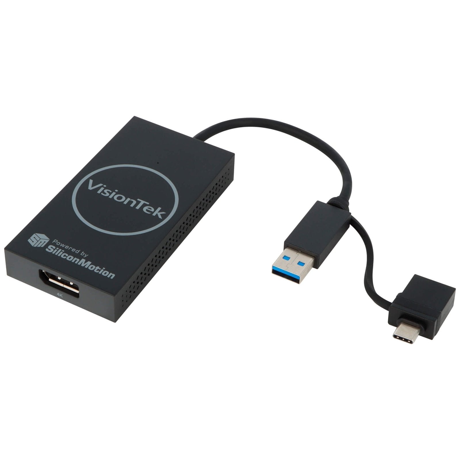 VisionTek.com - VisionTek USB 3.0 to DisplayPort Adapter VT80 | 4K Display Support | USB - A & USB - C Compatible | Windows Mac ChromeOS