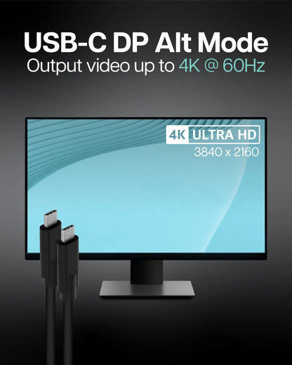 VisionTek.com - VisionTek USB - C to USB - C Cable | 6.6ft (2m) | 100W Power Delivery | 10Gbps Data Transfer | 4K Video | DisplayPort Alt Mode | Compatible with USB - C Devices