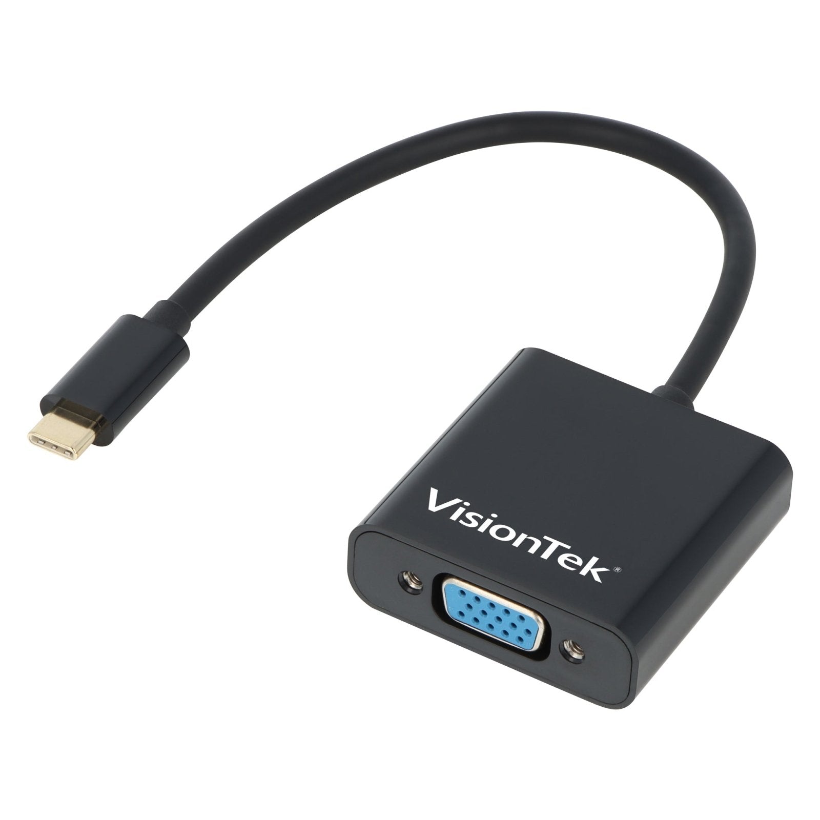 VisionTek.com - VisionTek USB - C to VGA Adapter | USB 3.1 Gen 1 (M/F) | 1080p FHD | Type - C to VGA for Legacy Monitors | Plug & Play