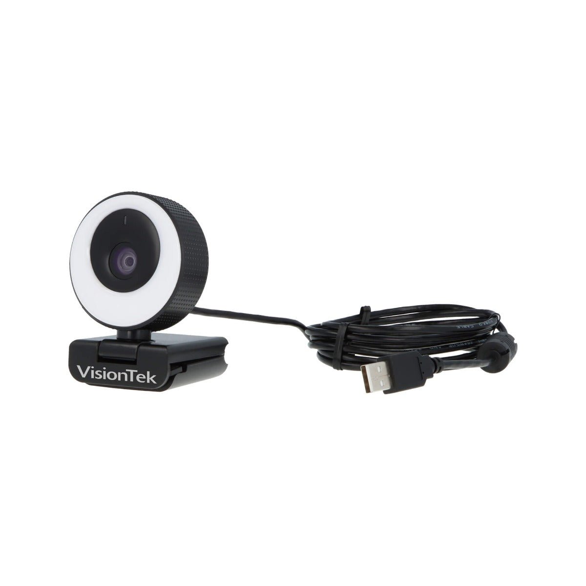 VisionTek.com - VTWC40 1080p Autofocus Webcam | Built - In Ring Light | 60FPS | Dual Mic | Privacy Cover | USB 2.0 | Plug - and - Play | PC, Mac, Chromebook Compatible