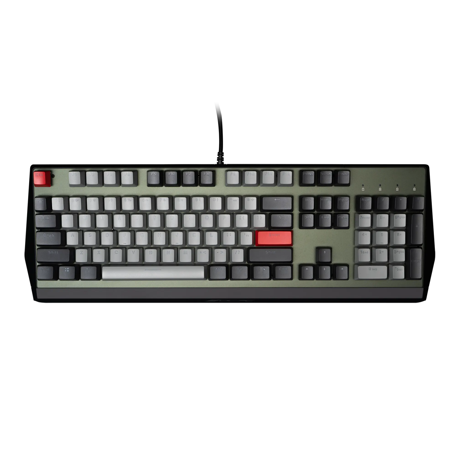 VisionTek.com - OCPC KR1 Gaming Mechanical Keyboard | Gateron Red Switches | Full Size 104 - Key | RGB Backlit | Aluminum Top | PC & Gaming Compatible