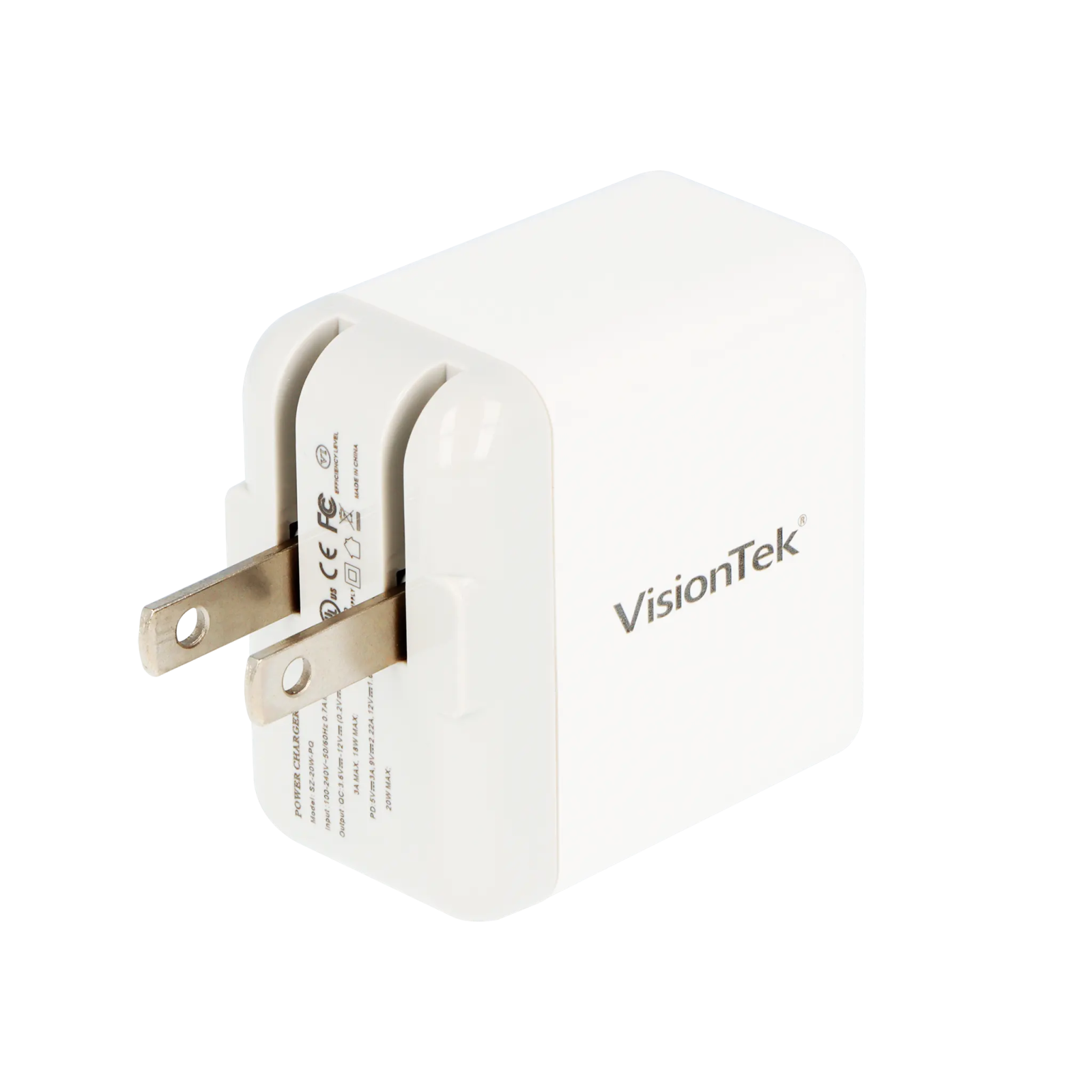 VisionTek.com - VisionTek 20W USB - C Wall Charger | 1 - Port | Fast Charge PD 3.0 | Single USB - C | 20W Power Delivery | Compatible with iPhone, iPad, MacBook, Galaxy, Pixel, and USB - C Devices