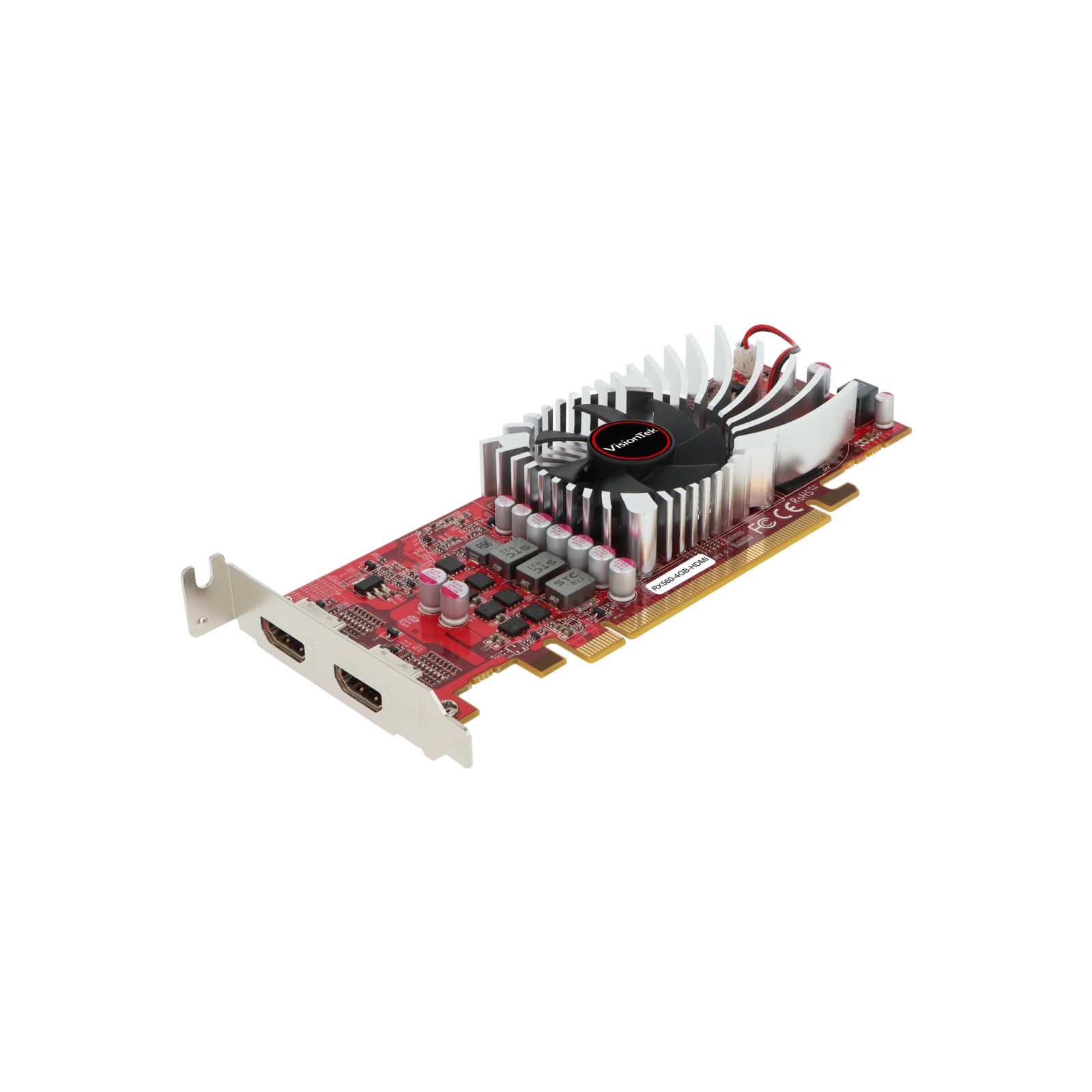 VisionTek.com - VisionTek Graphics Card - 4GB Radeon RX 560 GDDR5 | Dual HDMI | 4K Display Support | PCIe 3.0 x8 | Compact & Bus Powered | Business & Digital Signage Ready