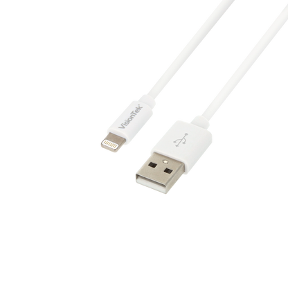 VisionTek.com - VisionTek Lightning to USB Cable | 6.6 feet (2m) | MFi Certified | Charge & Sync | USB - A to Lightning | Compatible with iPhone, iPad & iPod Devices