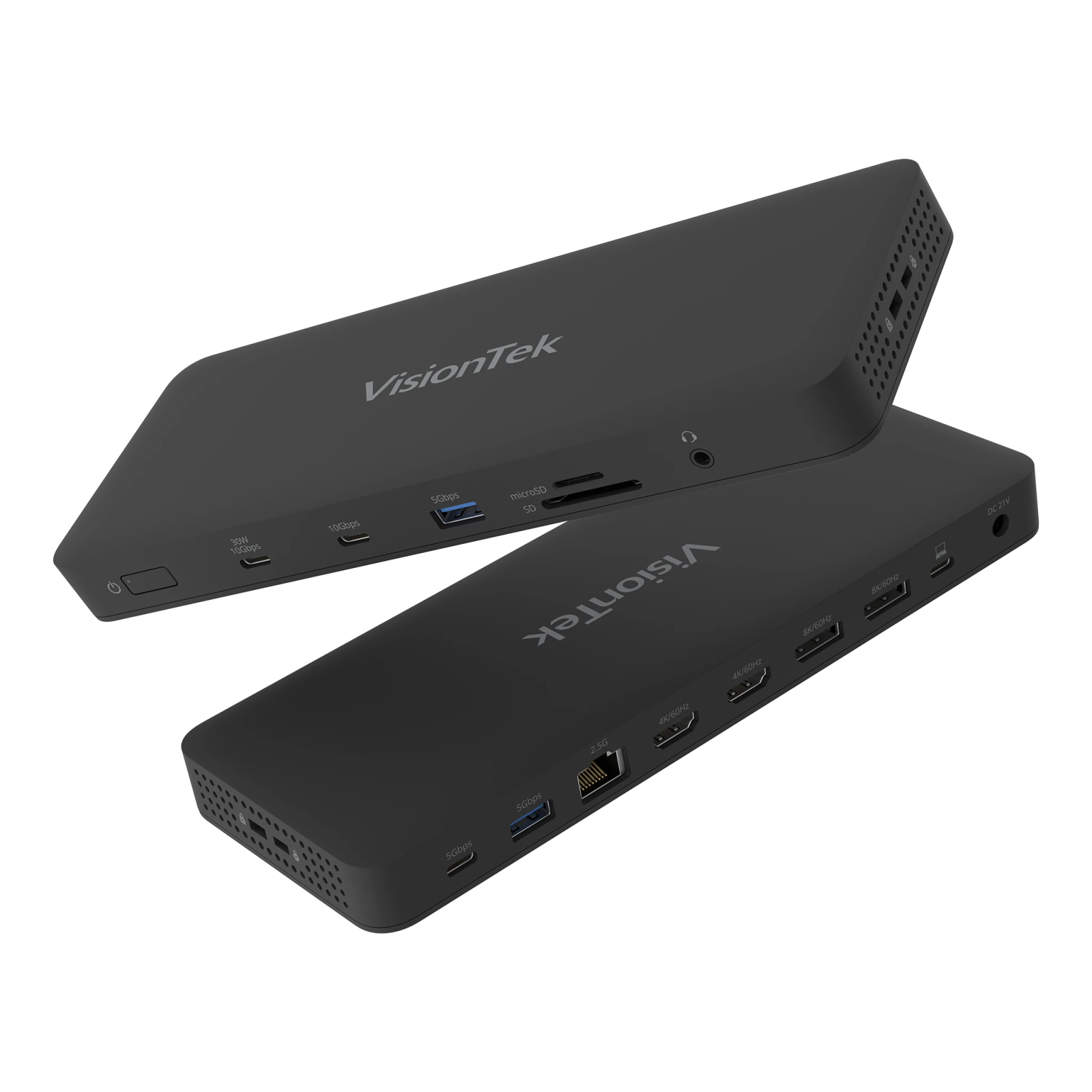 VisionTek.com - VisionTek VT8100DL Universal Quad 4K Docking Station | USB - C or USB - A | DisplayLink | 100W Power Delivery | Windows, Mac, ChromeOS Compatible